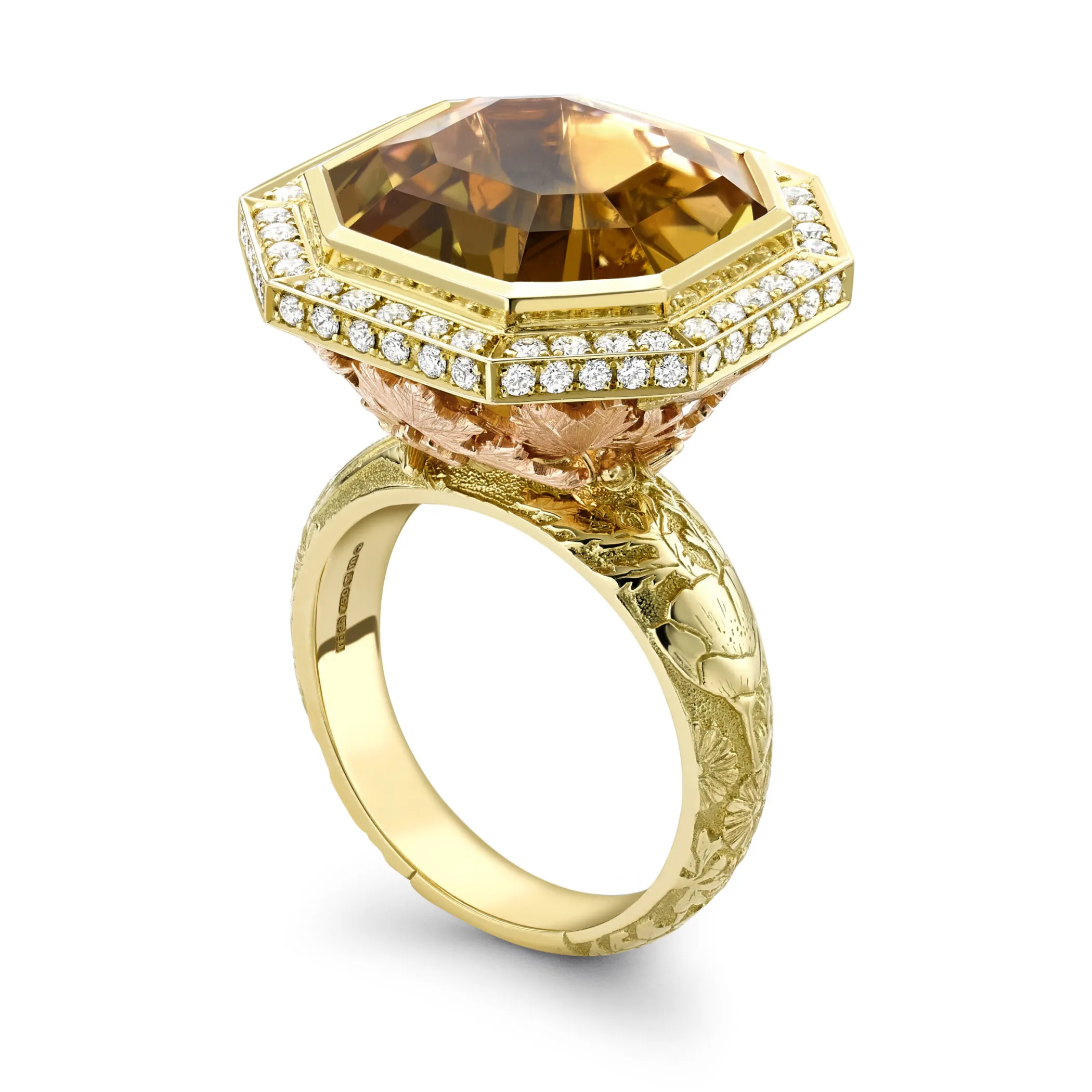 Theo Fennell Jewellery | One Off Pieces*Autumn Tourmaline & Diamond Floribunda Ring