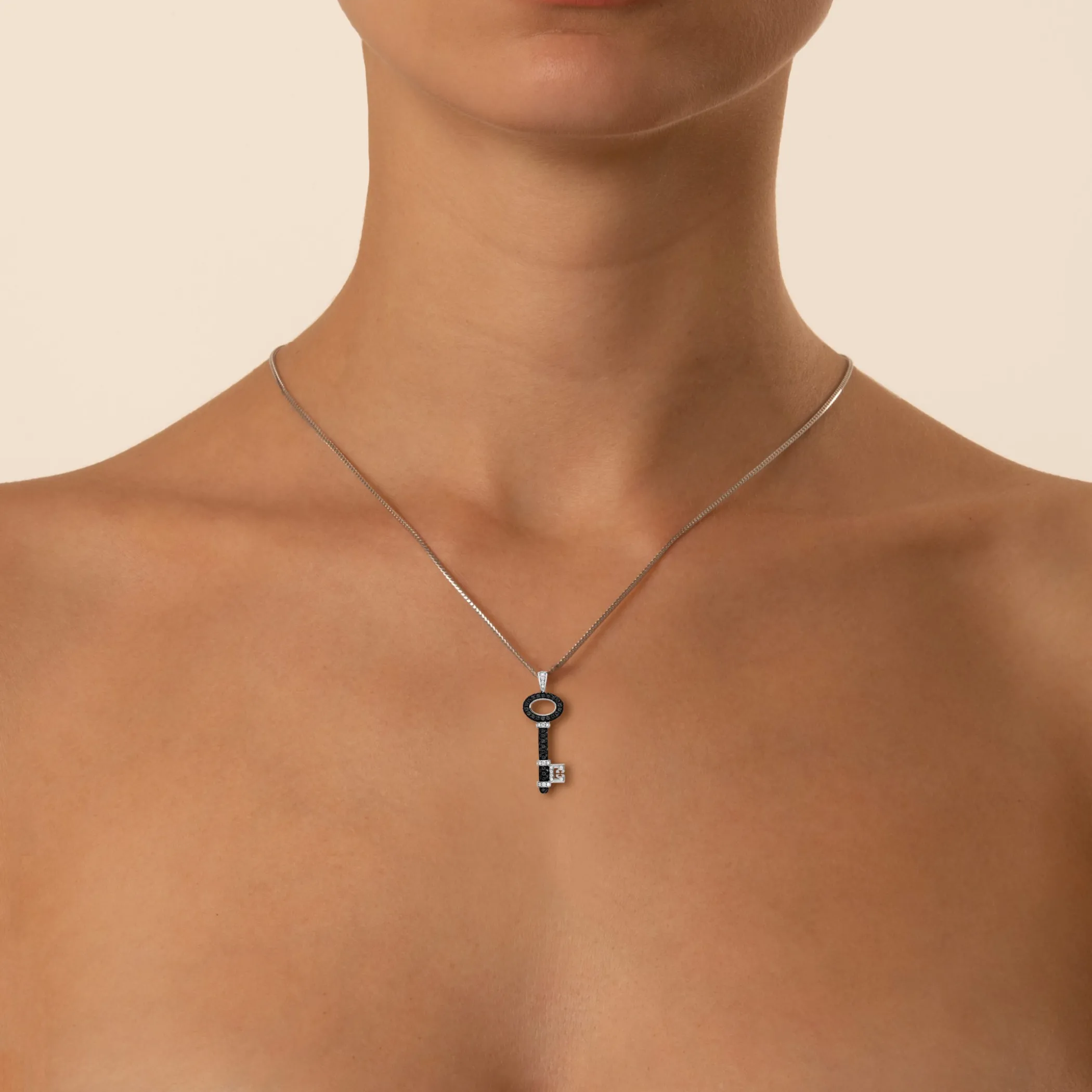Theo Fennell Jewellery | Pendants*Baby Black Diamond Key Pendant