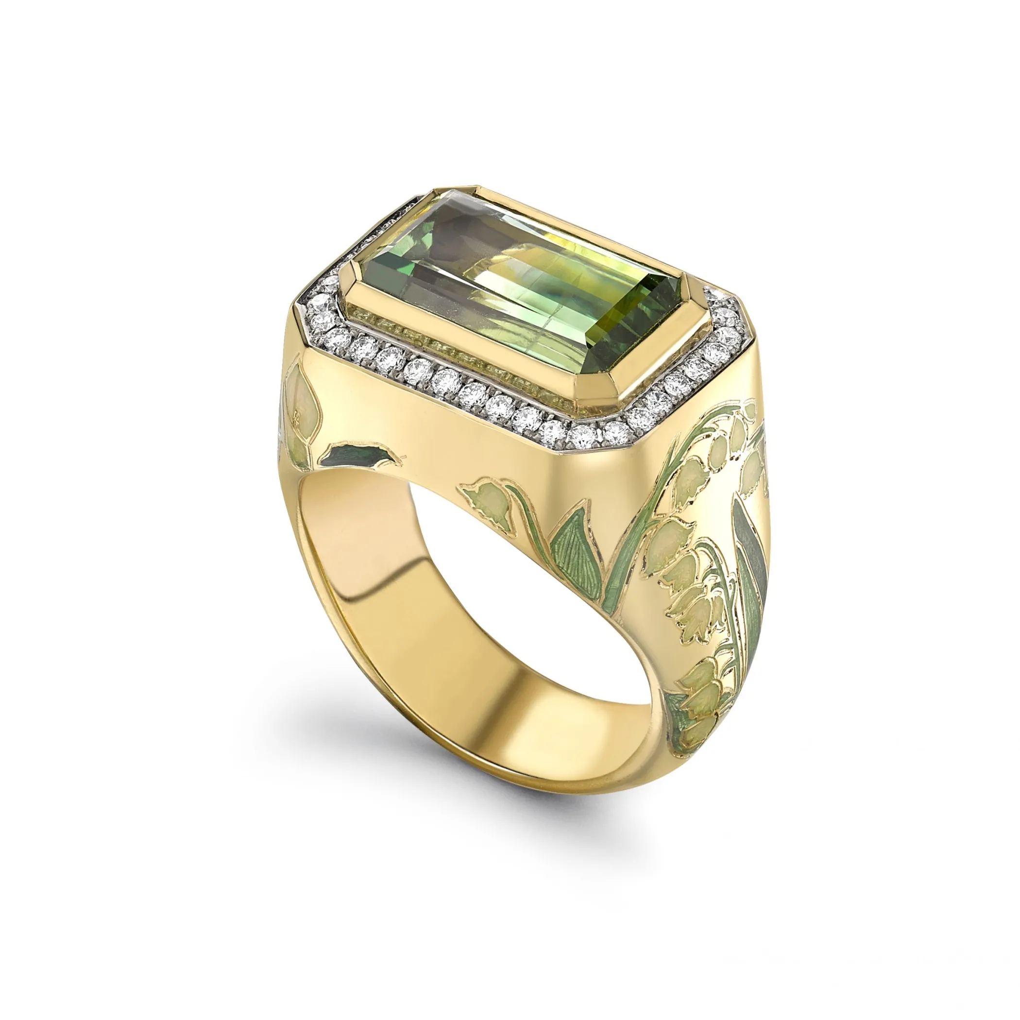 Theo Fennell Jewellery | Rings*Bi-Colour Tsavorite Winter to Spring Ring