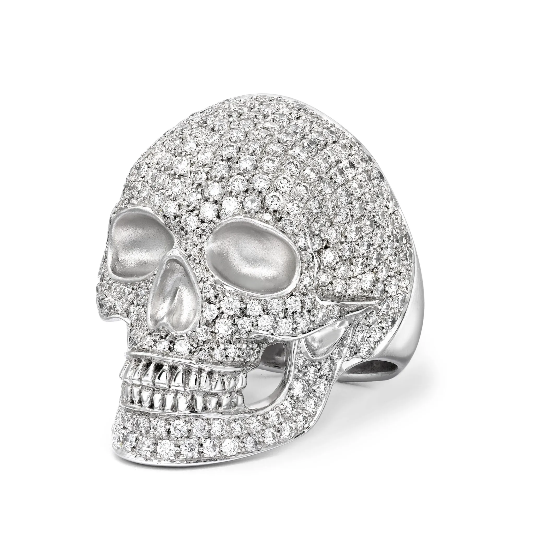 Theo Fennell Jewellery | Rings*Diamond Pave Large Skull Ring