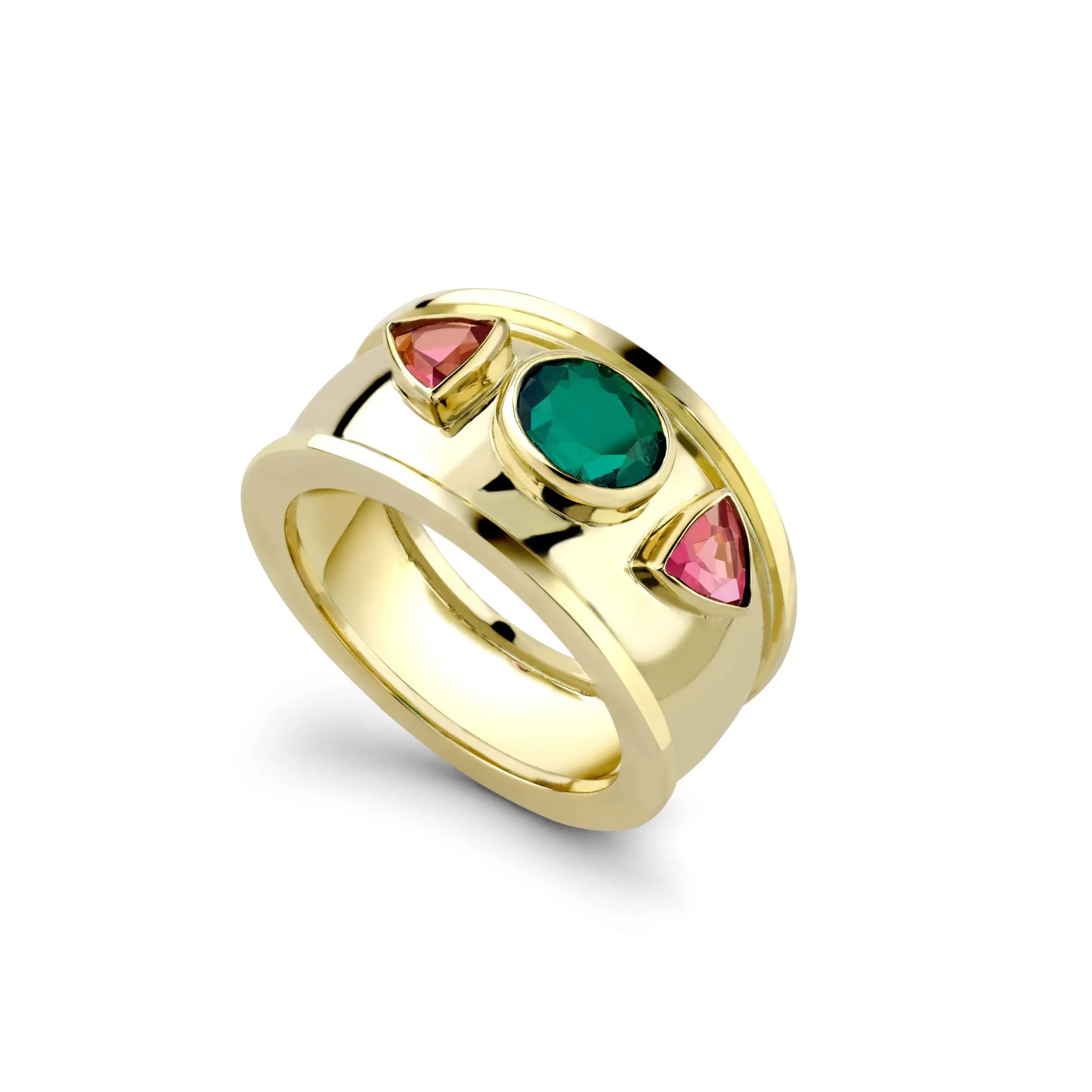 Theo Fennell Jewellery | One Off Pieces*Emerald and Rubellite Bombé Ring