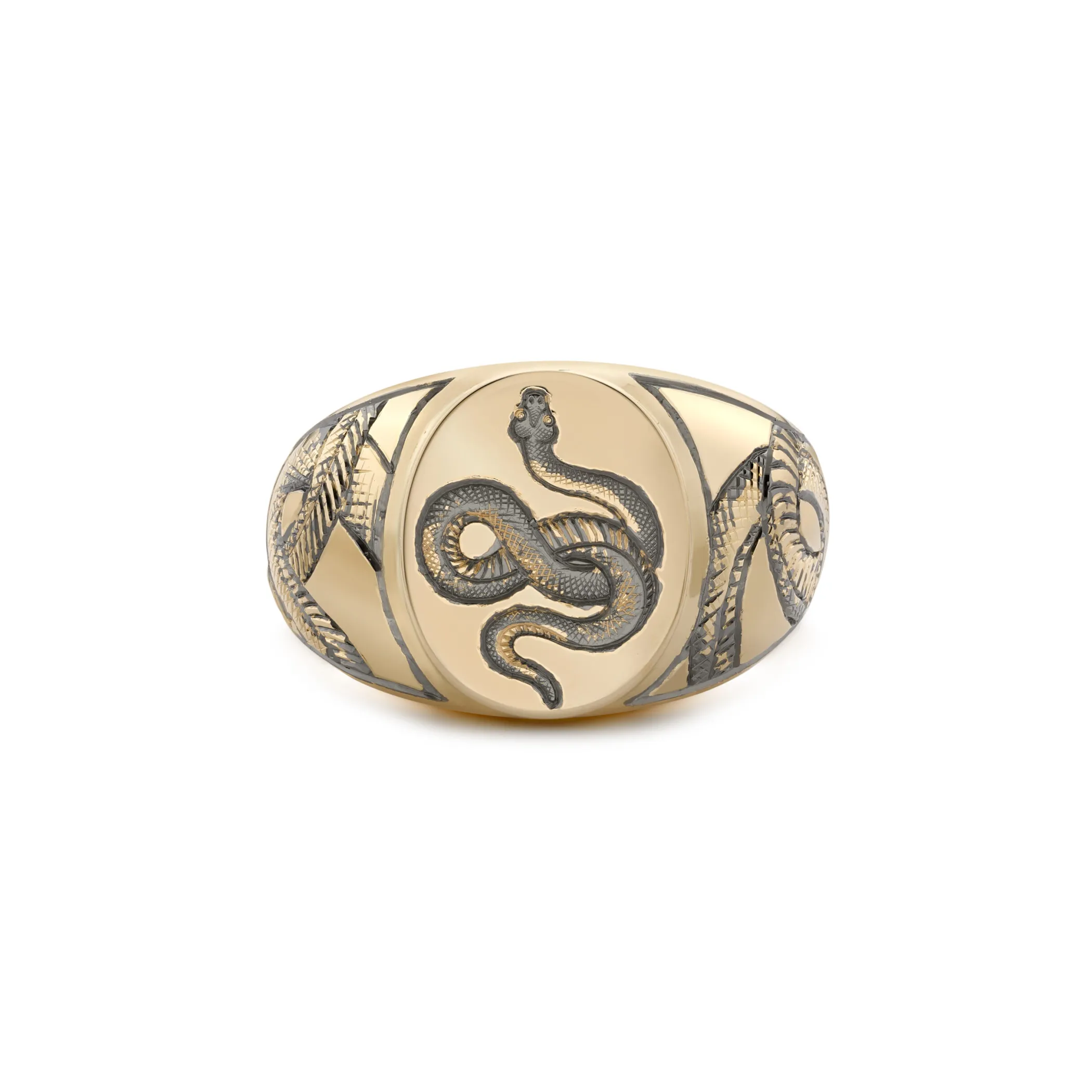 Theo Fennell Jewellery | Rings*Engraved Snake Signet Ring
