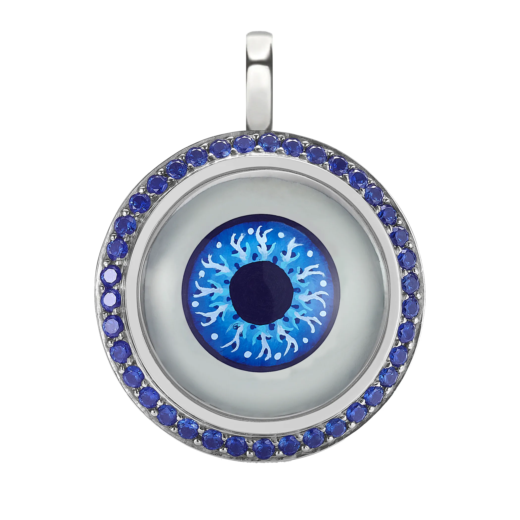 Theo Fennell Jewellery | Pendants*Essex Crystal & Sapphire Evil Eye Pendant