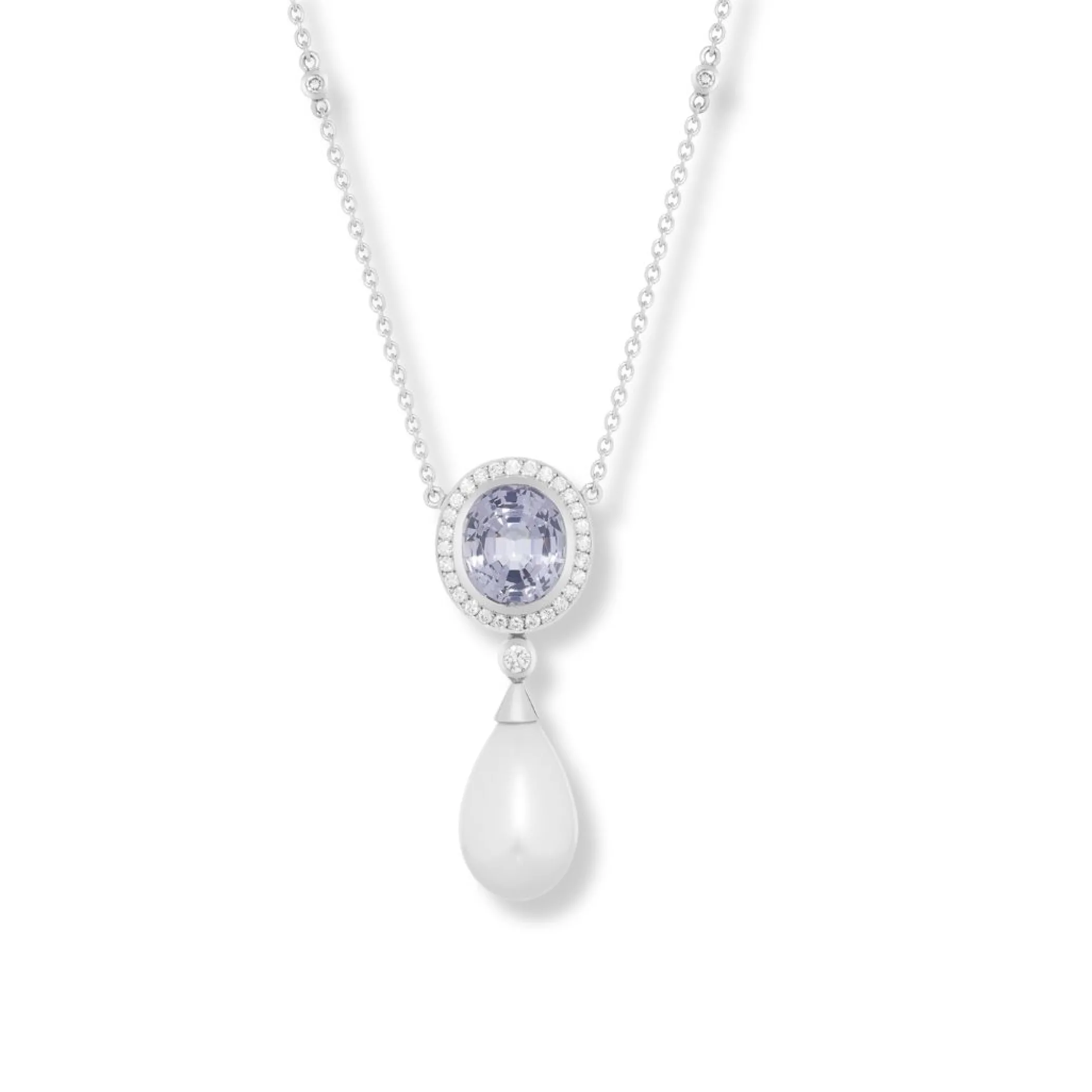 Theo Fennell Jewellery | One Off Pieces*Grey Spinel and Diamond, Pearl Pavlova Necklace