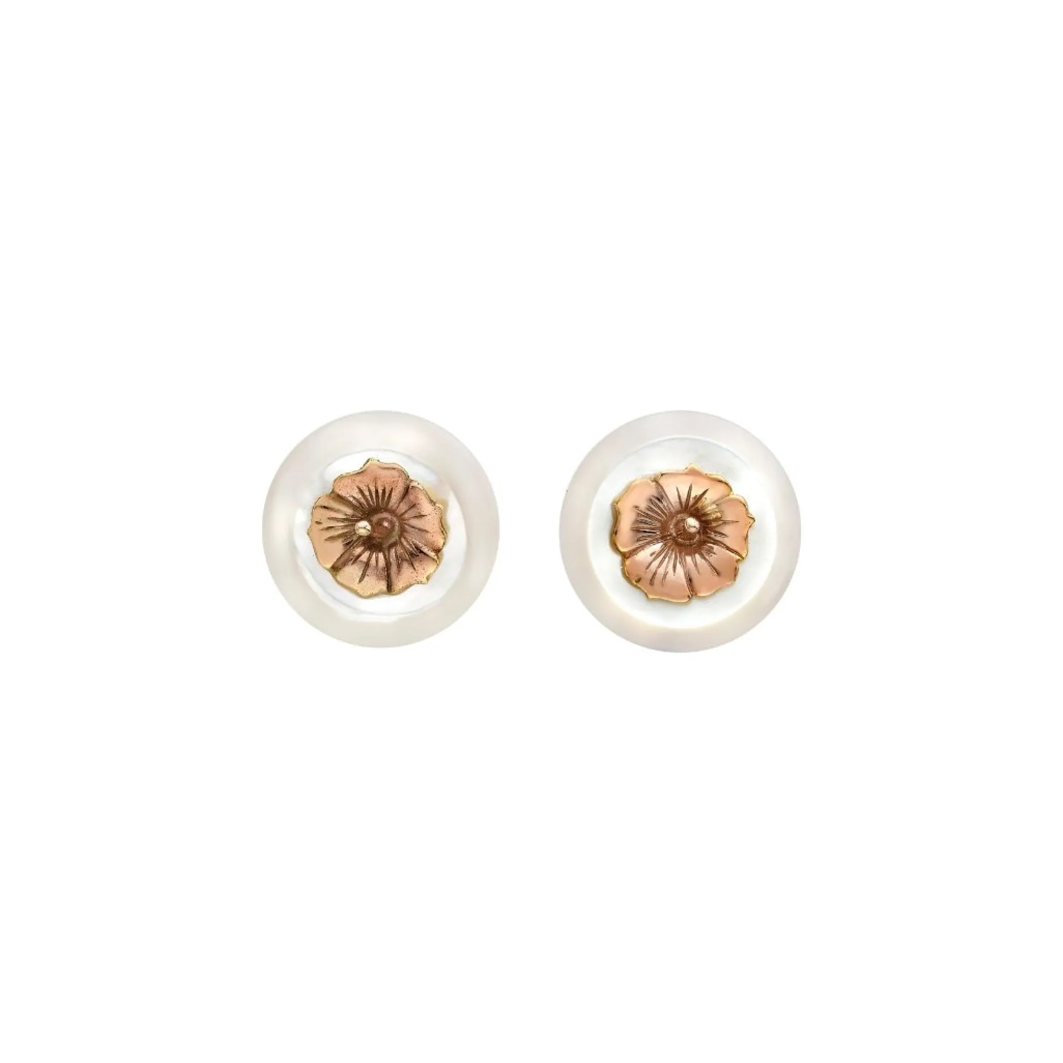 Theo Fennell Jewellery | Stud Earrings*Hibiscus Mother of Pearl Stud Earrings