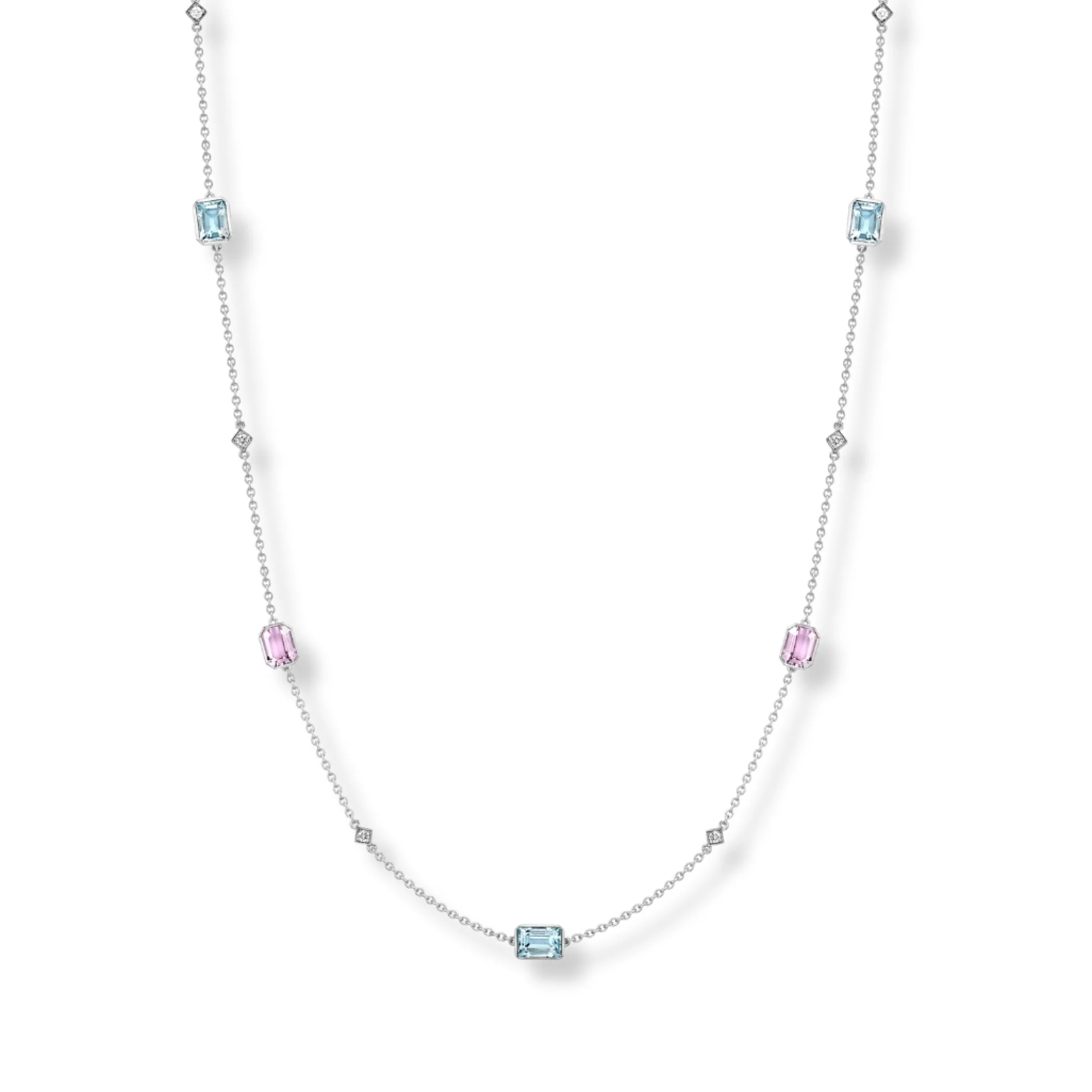 Theo Fennell Jewellery | One Off Pieces*Kunzite, Aquamarine and Diamond Motley Necklace