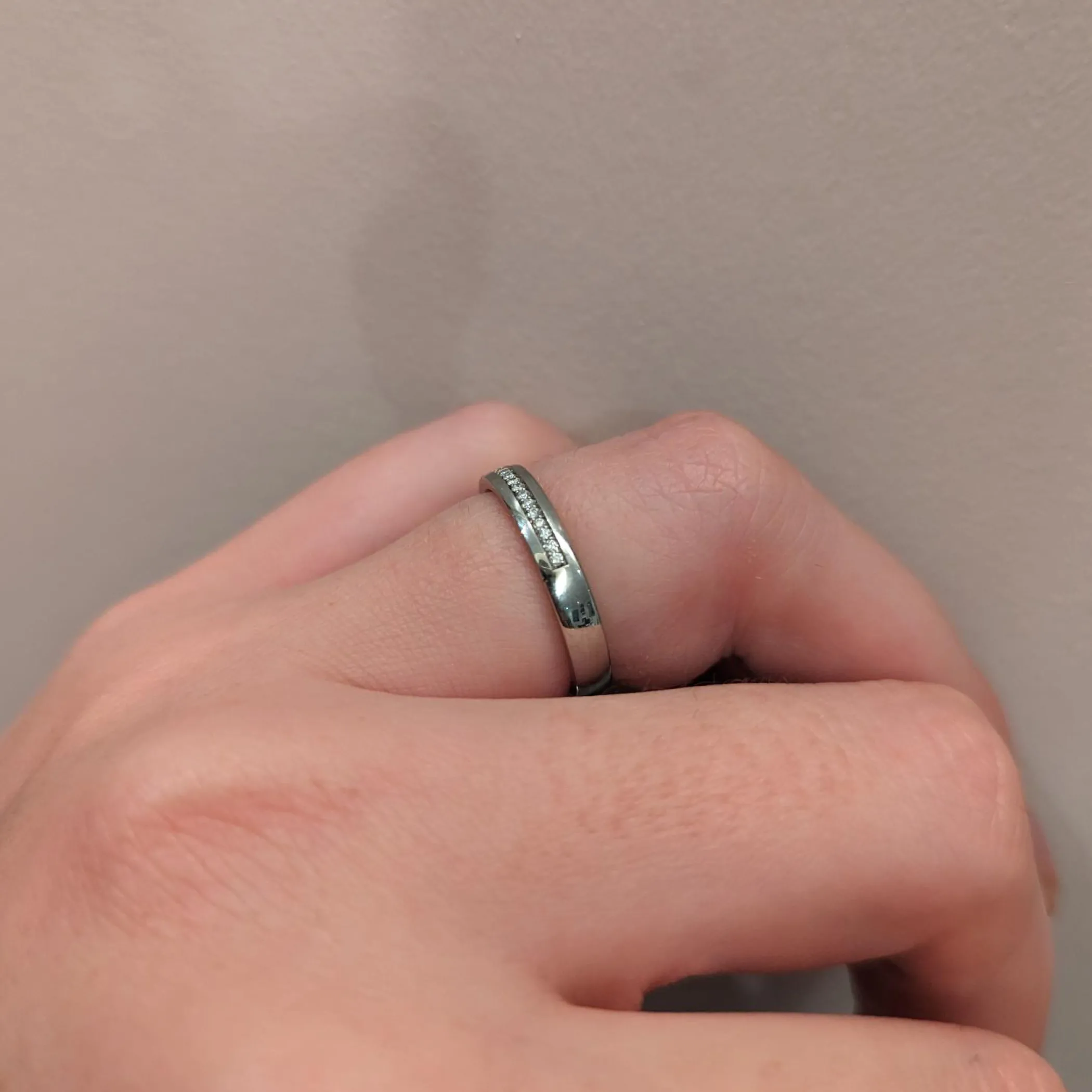 Theo Fennell Jewellery | Rings*Ladies Diamond Set 3mm Platinum Band