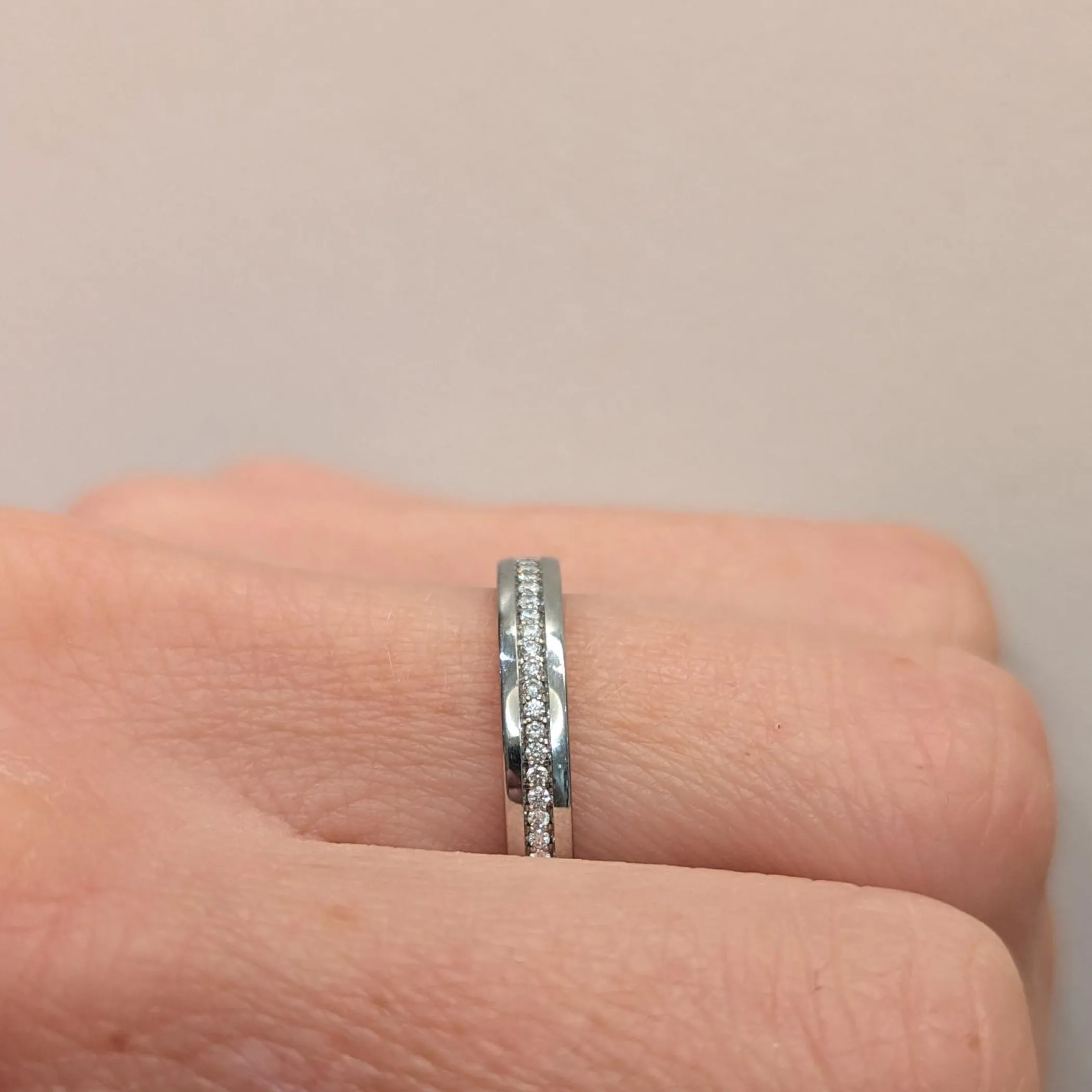 Theo Fennell Jewellery | Rings*Ladies Diamond Set 3mm Platinum Band