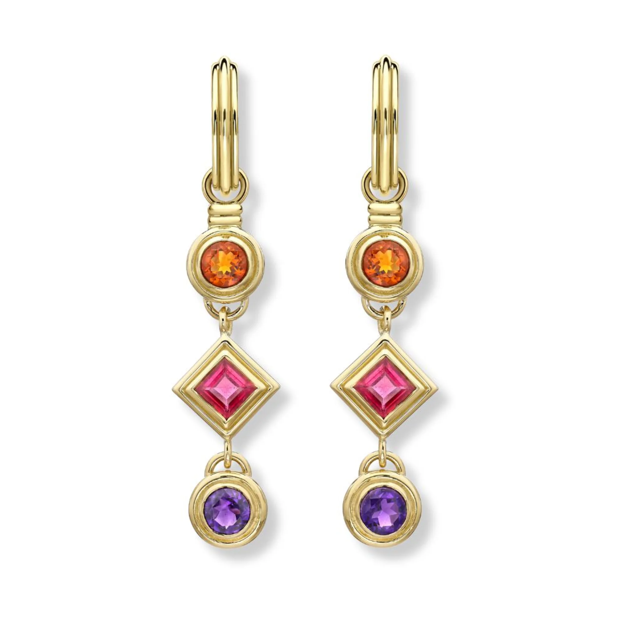 Theo Fennell Jewellery | Drop Earrings*Long Hoop Ripple Earrings