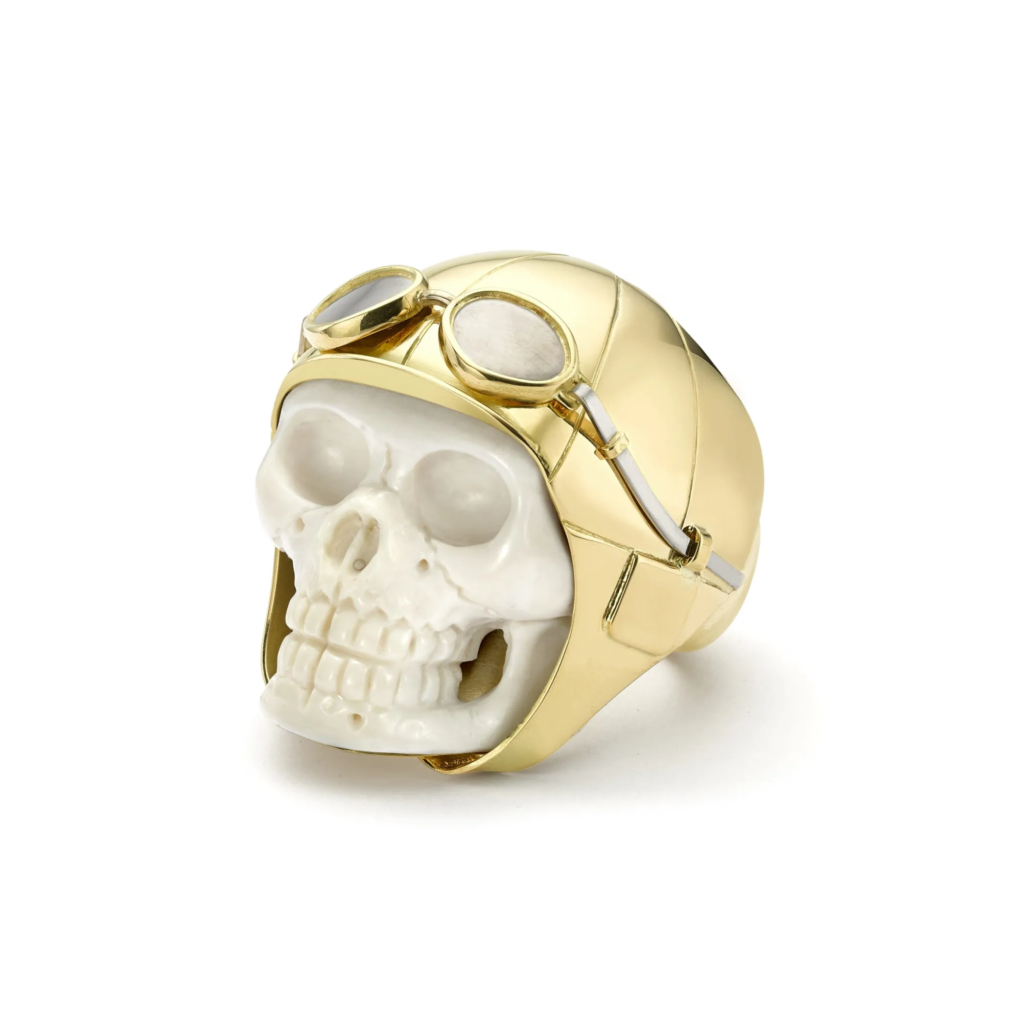 Theo Fennell Jewellery | One Off Pieces*Mammoth Bone Bessie Coleman Skull Ring