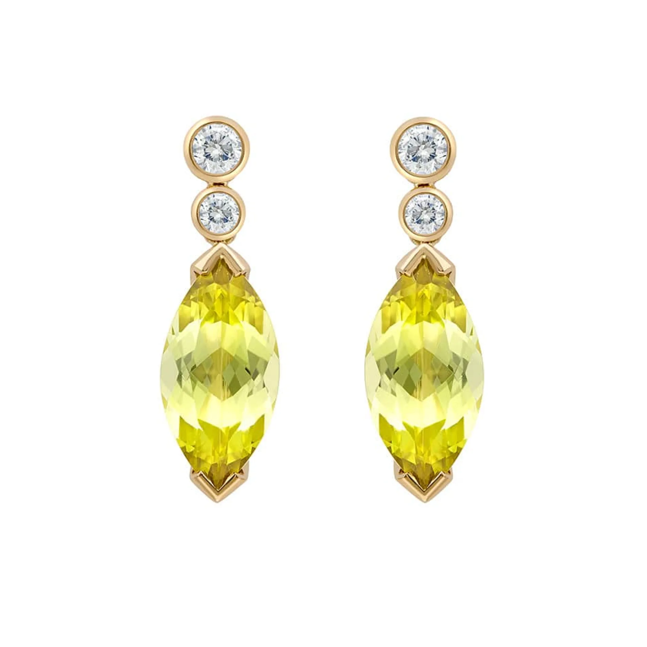Theo Fennell Jewellery | One Off Pieces*Marquise Cut Canary Tourmaline Drop Earrings