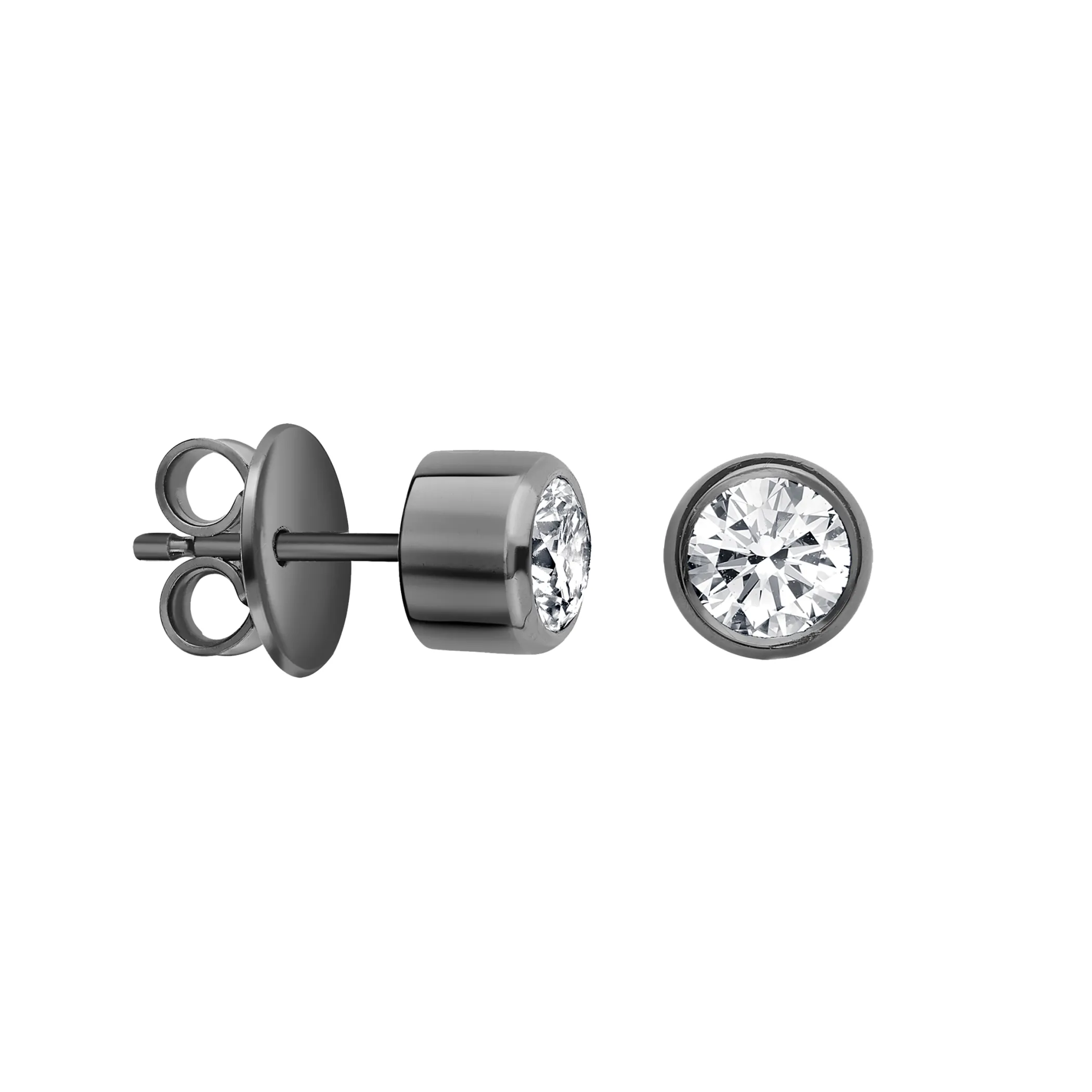 Theo Fennell Jewellery | Stud Earrings*Night Diamond Rubover Stud Earrings