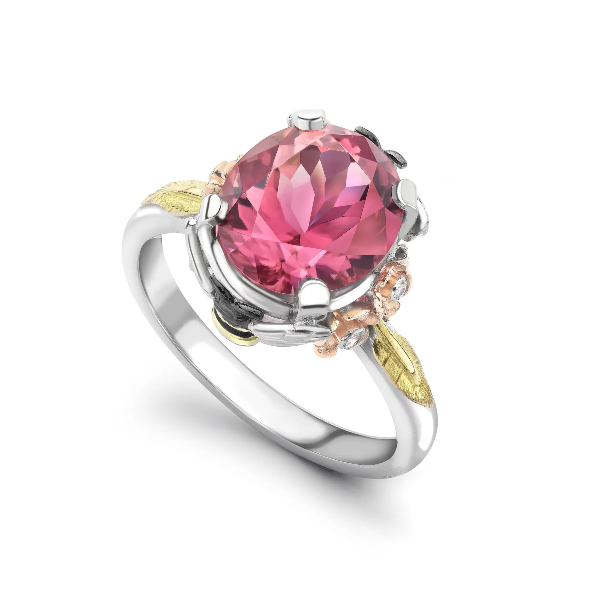 Theo Fennell Jewellery | One Off Pieces*Pink Tourmaline Bee and Blossom Tryst Ring