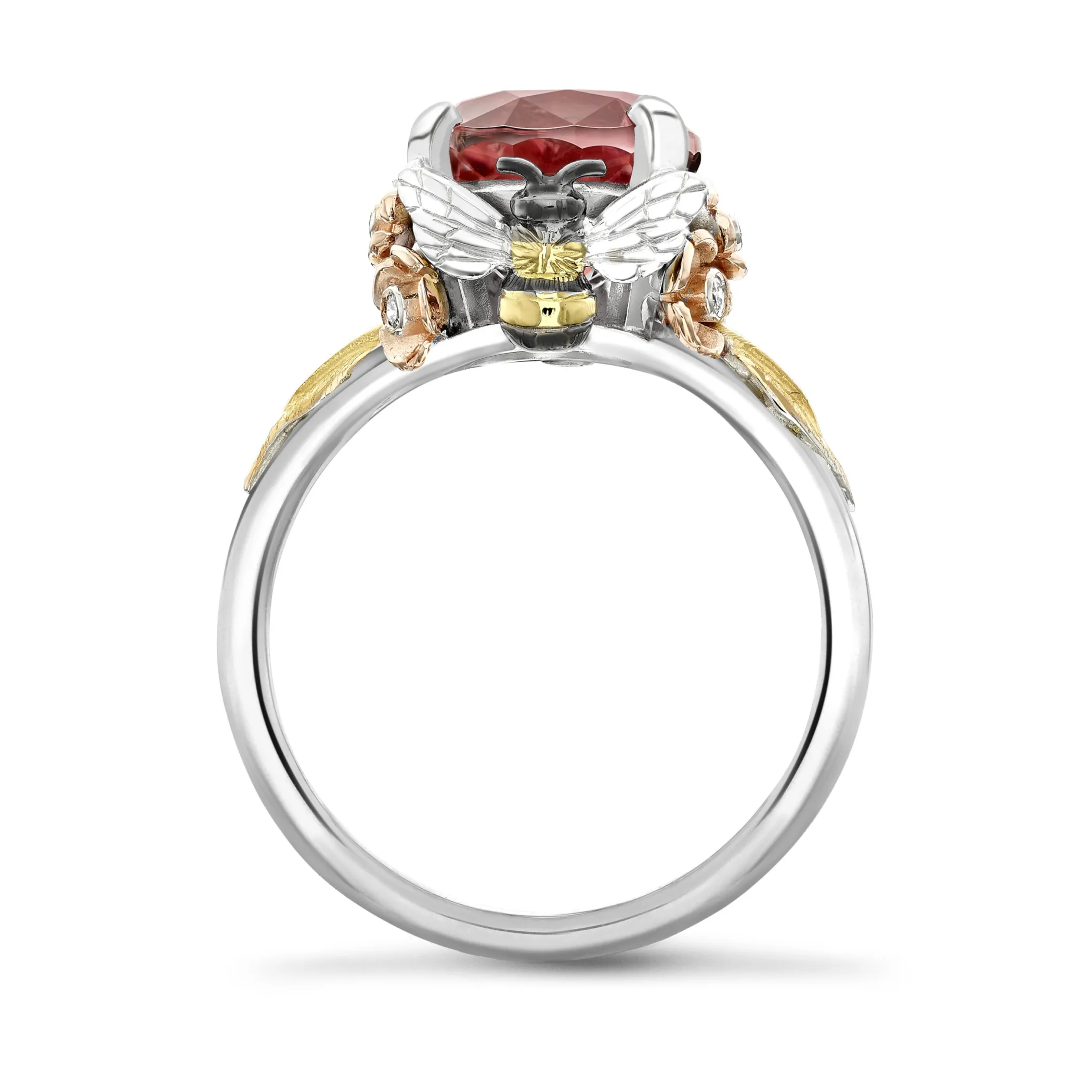Theo Fennell Jewellery | One Off Pieces*Pink Tourmaline Bee and Blossom Tryst Ring
