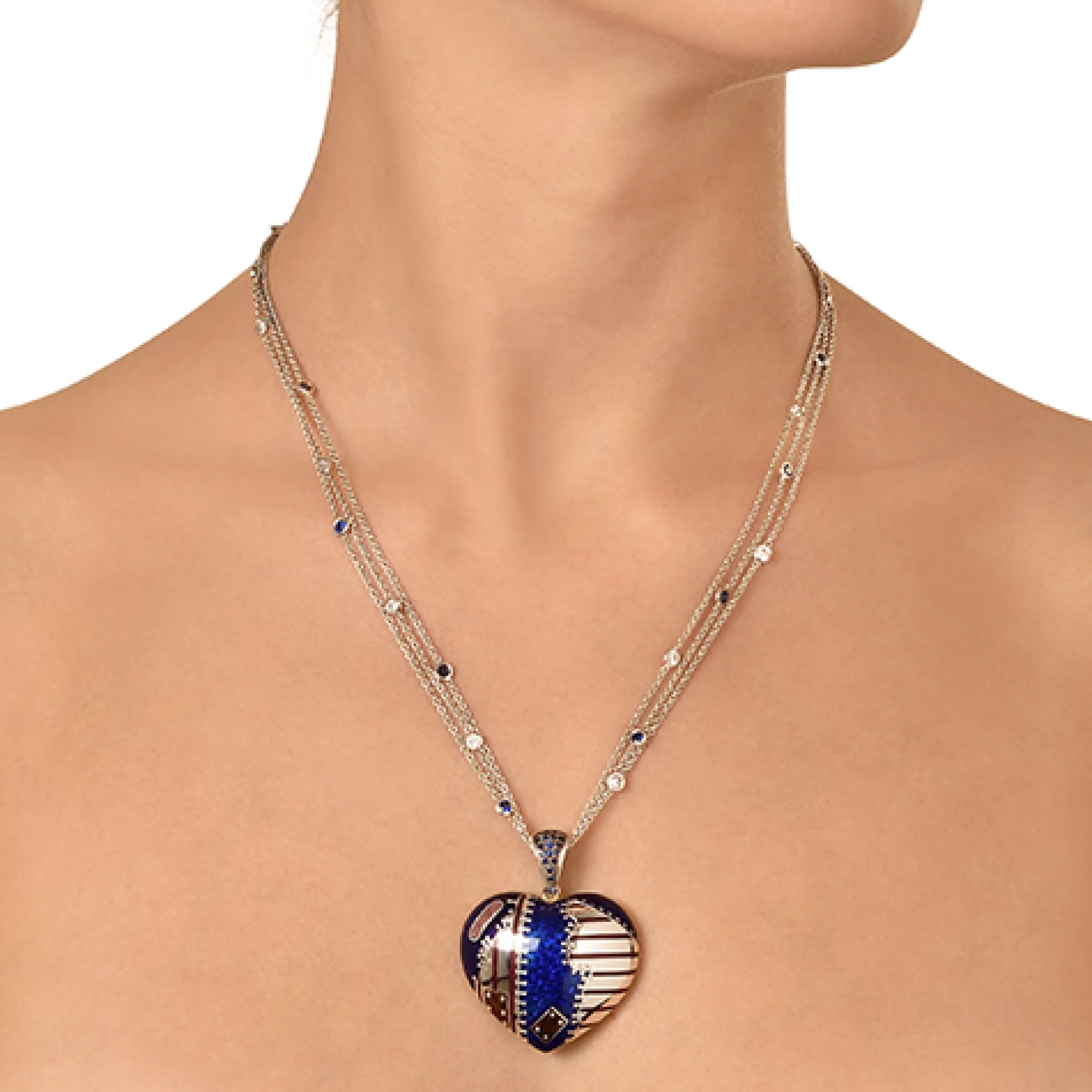 Theo Fennell Jewellery | Pendants*Sapphire & Enamel Large ‘This Old ‘Art of Mine’ Pendant