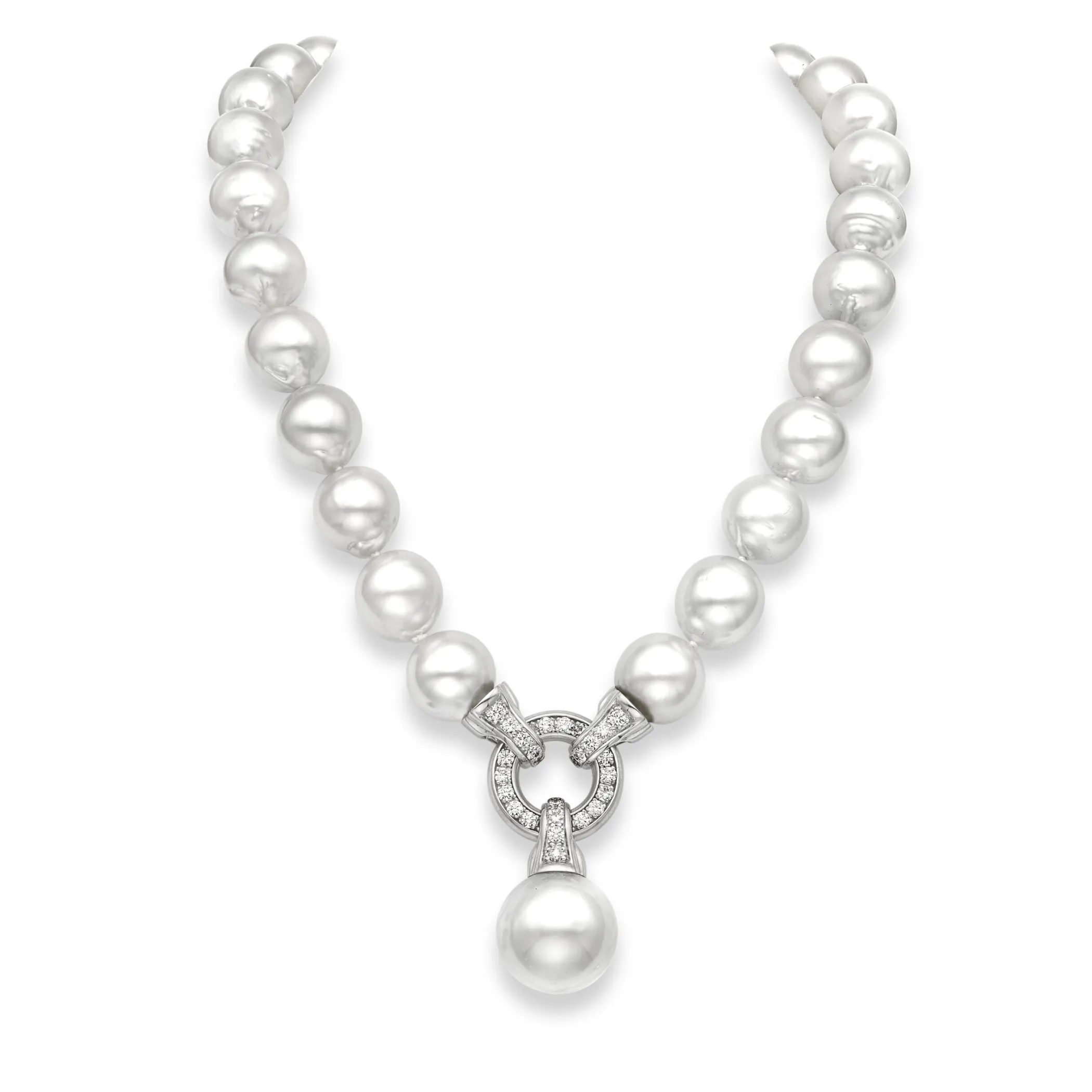 Theo Fennell Jewellery | Necklaces*South Sea Pearl Necklace With Diamond Link Clasp