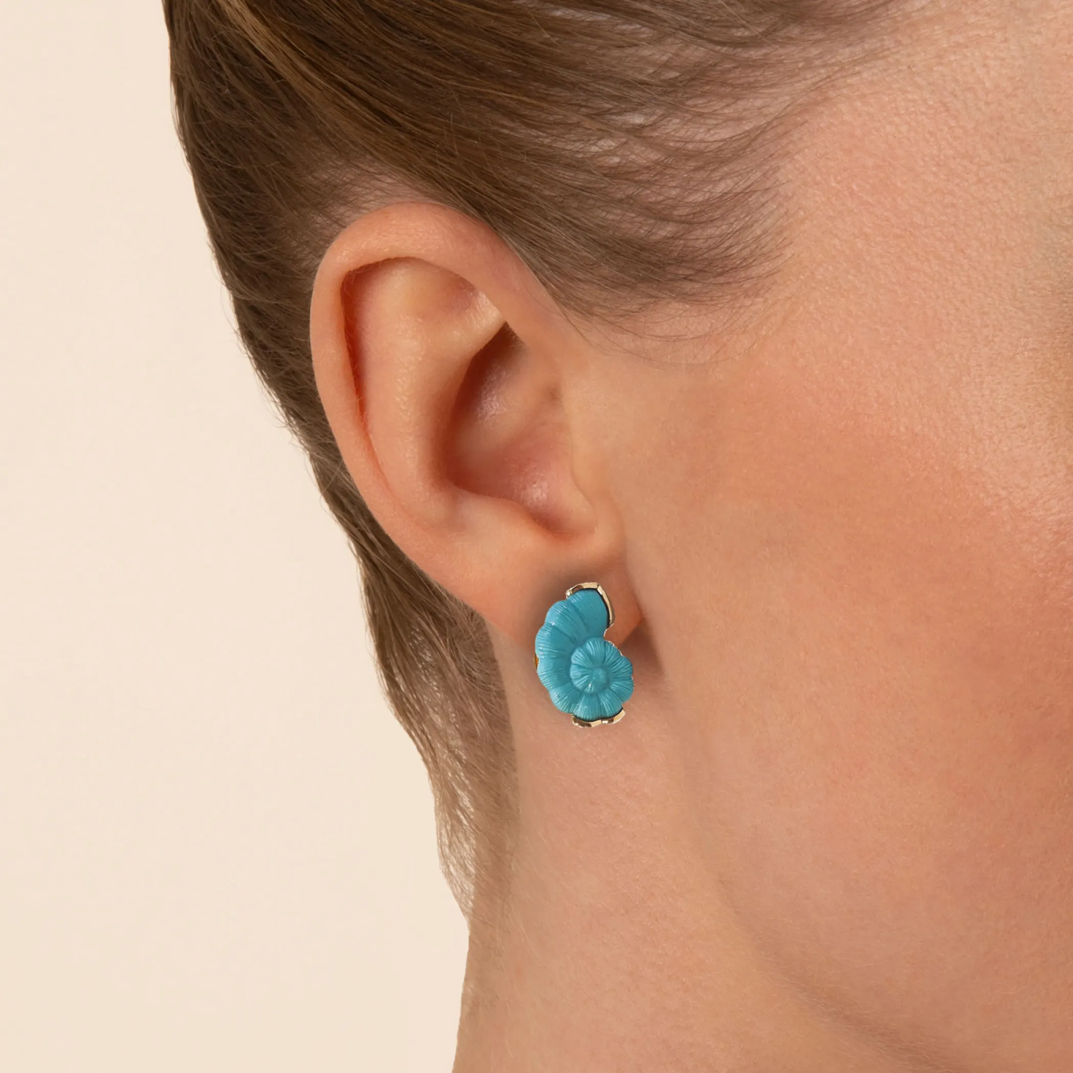 Theo Fennell Jewellery | Stud Earrings*Turquoise Snail Stud Earrings