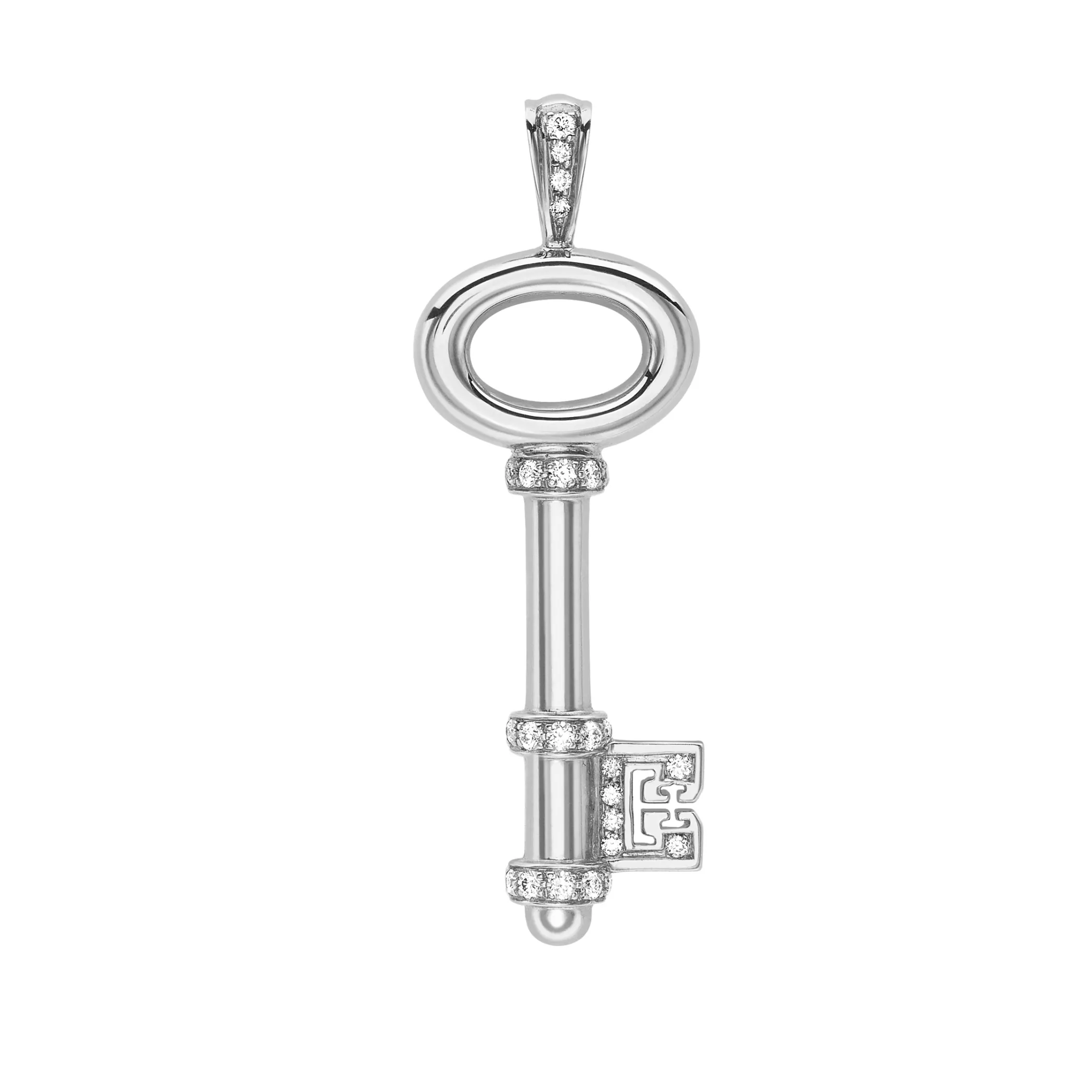 Theo Fennell Jewellery | Pendants*White Gold and Diamond Baby Key Pendant