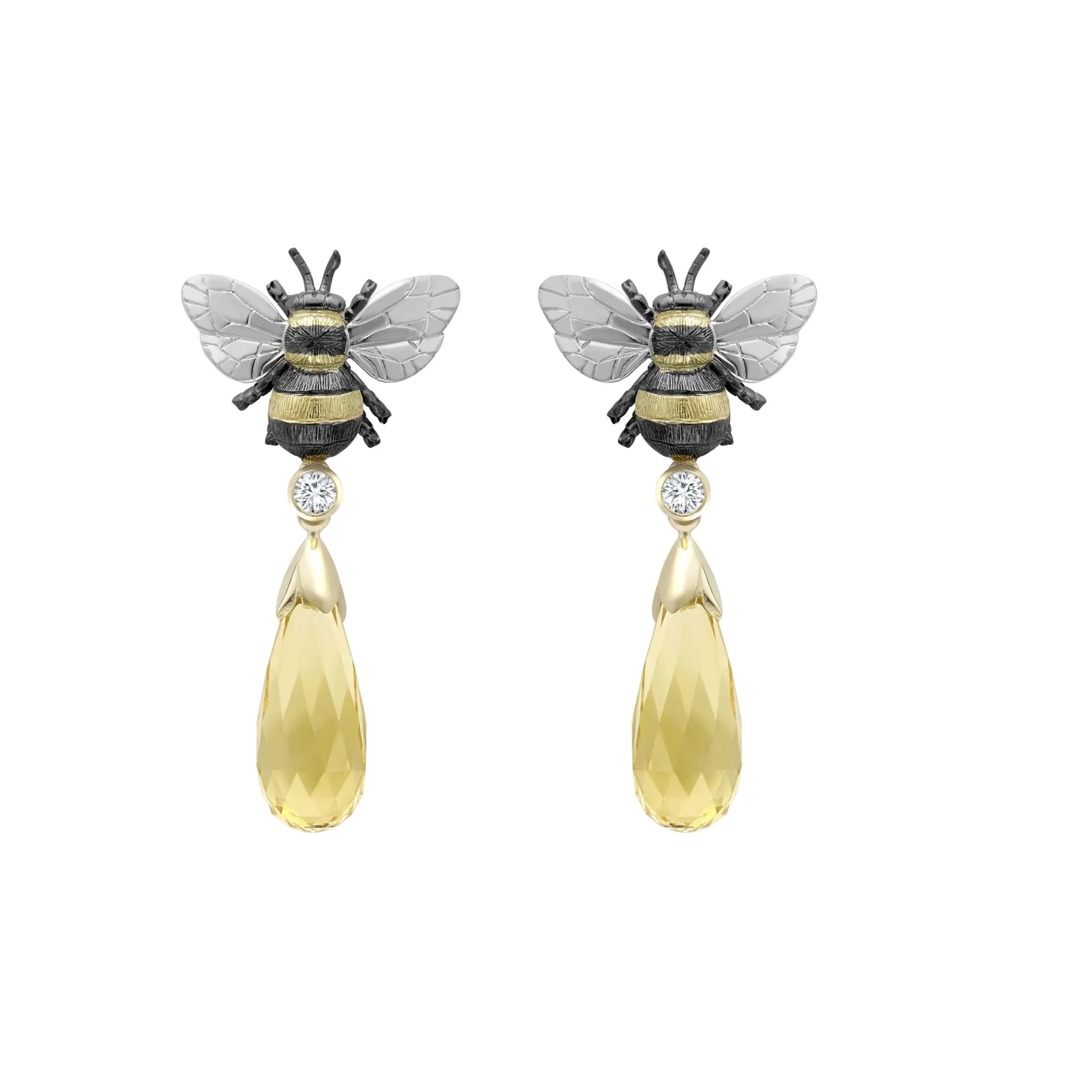 Theo Fennell Jewellery | One Off Pieces*Yellow Beryl Drop Bee Drop Earrings