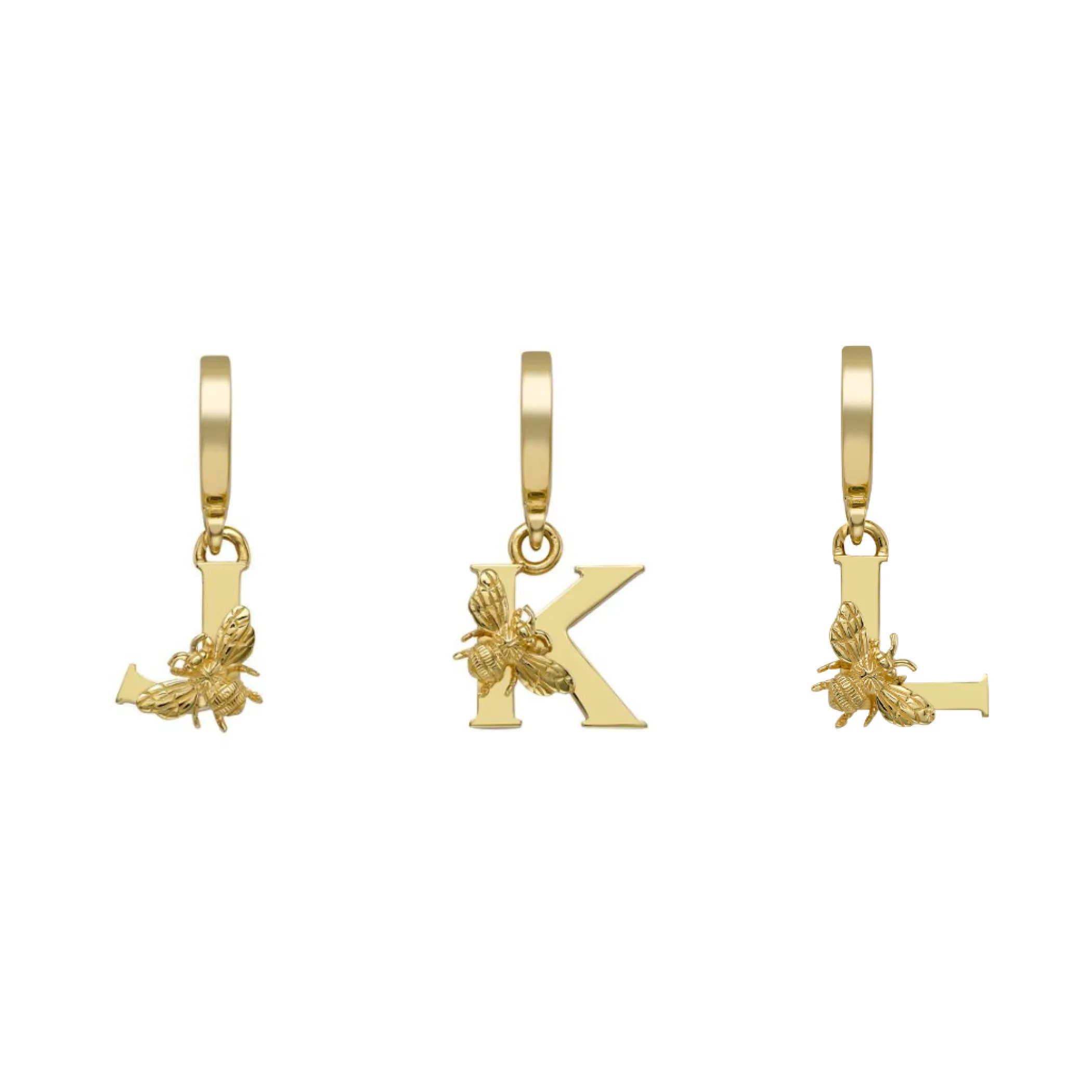 yellow_gold_letter_l_char_4.webp Theo Fennell Jewellery | Pendants*Yellow Gold Letter ‘L’ Charm with Bee Motif